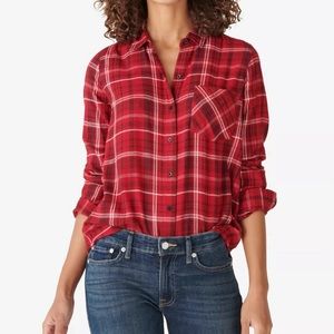 Lucky Brand red flannel spilt back